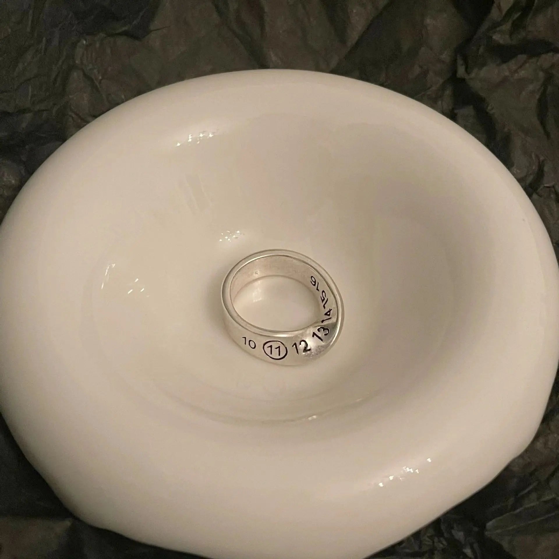 Fashionable Irregular Twist Lucky Number Ring Women's Personalized Party Jewelry