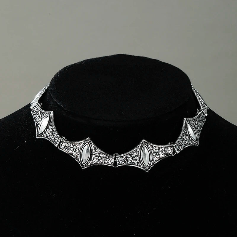 Personalized Punk Style Color Vintage Silver Cross Patchwork Necklace Ladies Gothic Design Y2k Holiday Party Accessories Jewelry