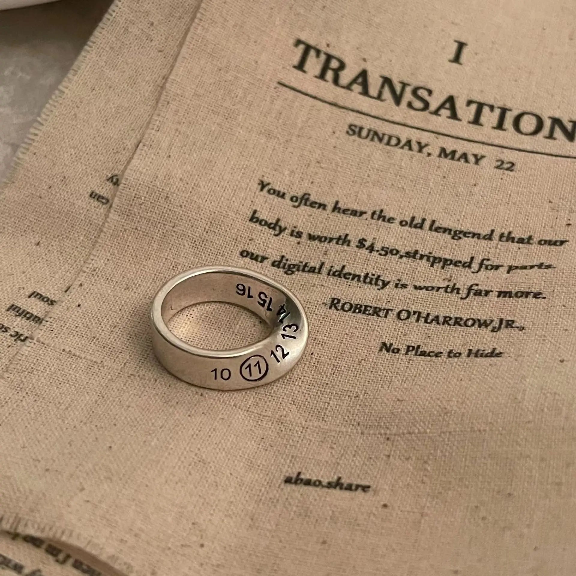 Fashionable Irregular Twist Lucky Number Ring Women's Personalized Party Jewelry